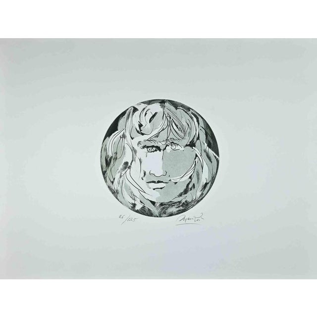 Round Medusa is an original etching realized by Giacomo Manzù in 1970s. Hand-signed. Numbered on the lower left. Ed....