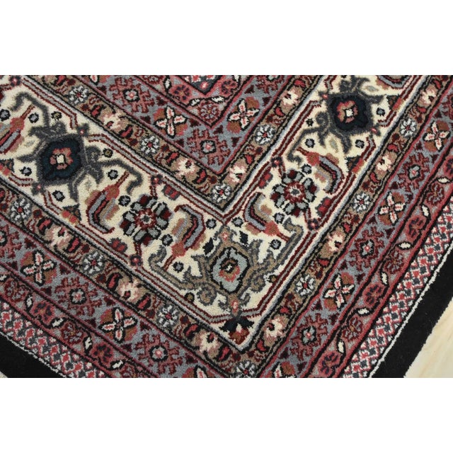 Bidjar Rug 10′ X 14’3” Black Wool Vintage Traditional Hand-Knotted Carpet For Sale - Image 4 of 15