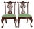 Thomasville Chippendale Carved Mahogany Side Chairs or Dining Chairs, Pair For Sale