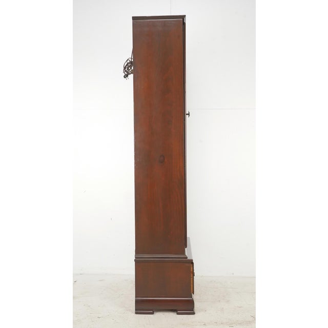 Vintage Mirrored Back Wood Curio Vitrine Cabinet For Sale - Image 15 of 15