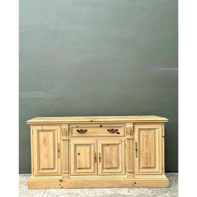 Vintage Link-Taylor Washed Pine Credenza For Sale In West Palm - Image 6 of 12
