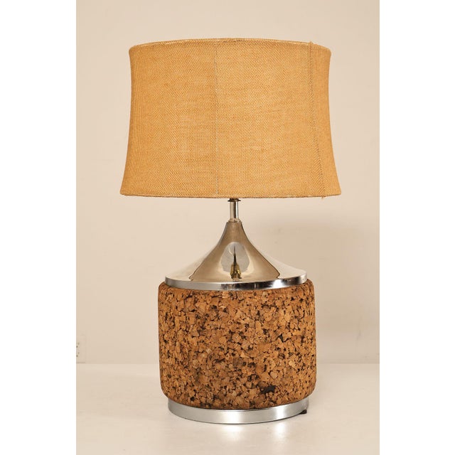 Brown Mid 20th Century Leviton Mid Century Modern Pair of Cork Table Lamps For Sale - Image 8 of 18