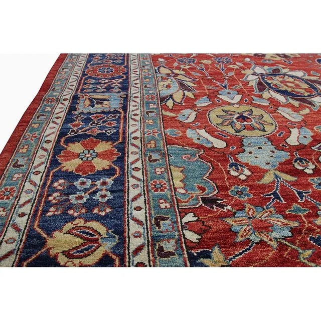 1990s Handwoven Serapi Style Area Rug 12’1″ X 15’6″ For Sale - Image 11 of 11