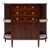 French Louis XVI Style Mahogany Buffet With Marble Shelves and Tambour Doors, Circa 1880 For Sale