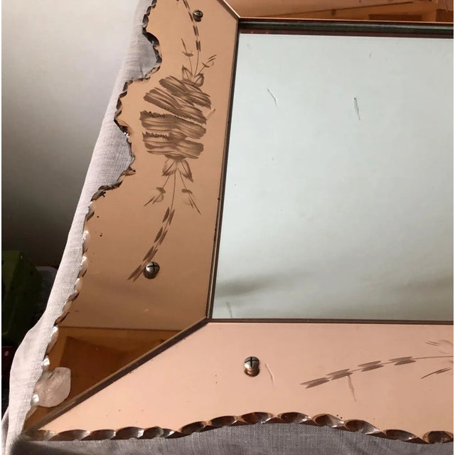 Art Deco Mirror, 1940s For Sale - Image 4 of 6