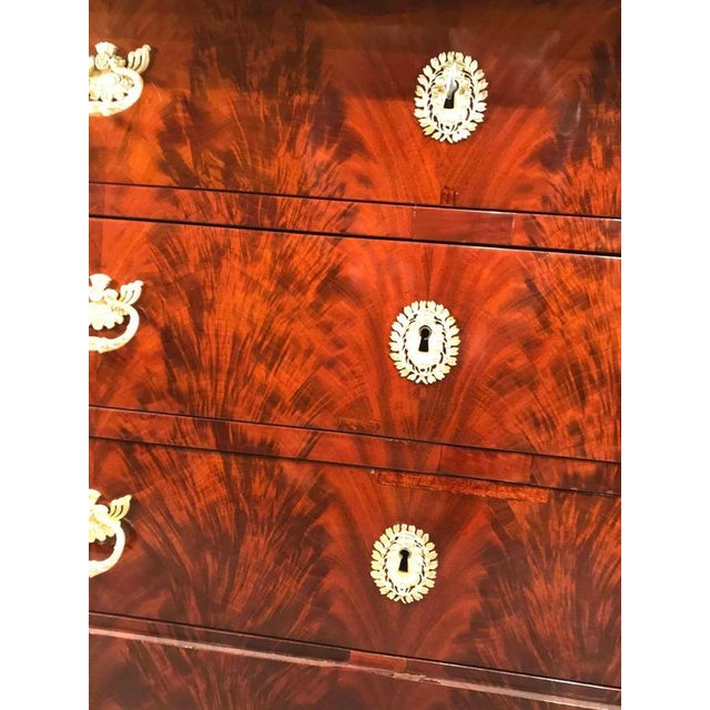 Empire French Chest in Mahogany and Marble, 1810 For Sale - Image 5 of 12