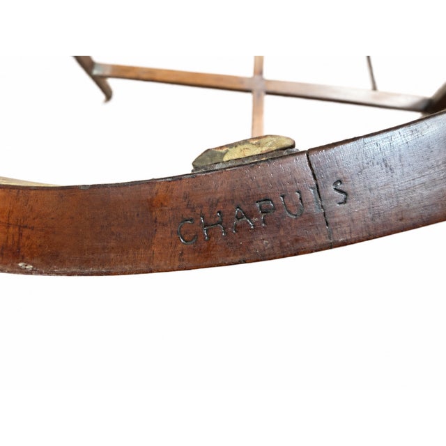 Early 19th Century Empire Mahogany Sewing Table with Brass Star Inlay by Jean-Joseph Chapuis For Sale - Image 9 of 10
