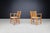 French Beech Ladder-Back Armchairs with Rush Seats, France, 1950s, Set of 2 For Sale - Image 10 of 11