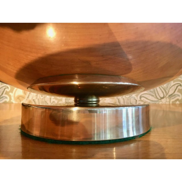 Midcentury Stainless and Brass Footed Bowl For Sale In Los Angeles - Image 6 of 9