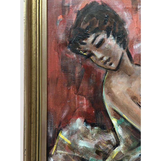 Bendt Lauritzen, Female Model, 1960s, Oil on Canvas For Sale - Image 9 of 12