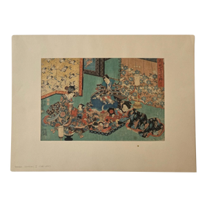 Kunisada Original Woodblock Print, Sono Sugata Murasaki No Utsushi-E – 1849-1850
