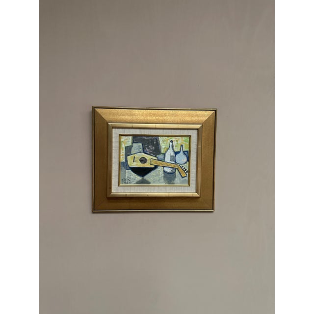 Arnold Eres, Still Life with Lute, 1950s, Oil on Panel, Framed For Sale - Image 7 of 12