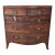 Late 19th Century Mahogany Georgian 5 Drawer Bowfront Chest on Splay Feet For Sale