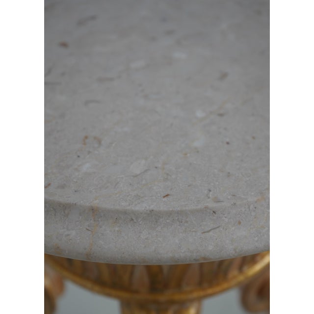 1990s Pair French Louis XVI Italian Made Marble Top Pedestals For Sale - Image 5 of 14
