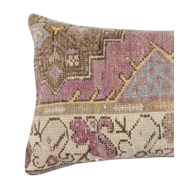 Add a touch of history and warmth to your space with this vintage handmade Turkish wool rug cushion cover. Crafted from...