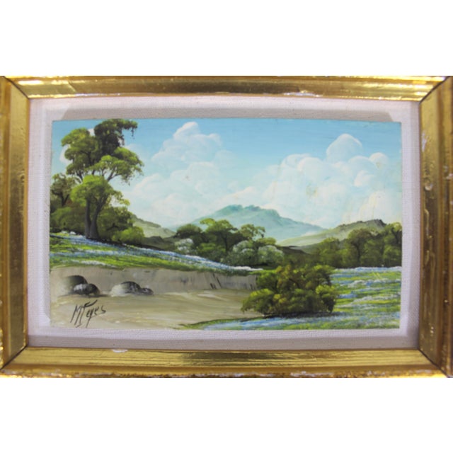Vintage Framed Landscape Painting For Sale - Image 4 of 9