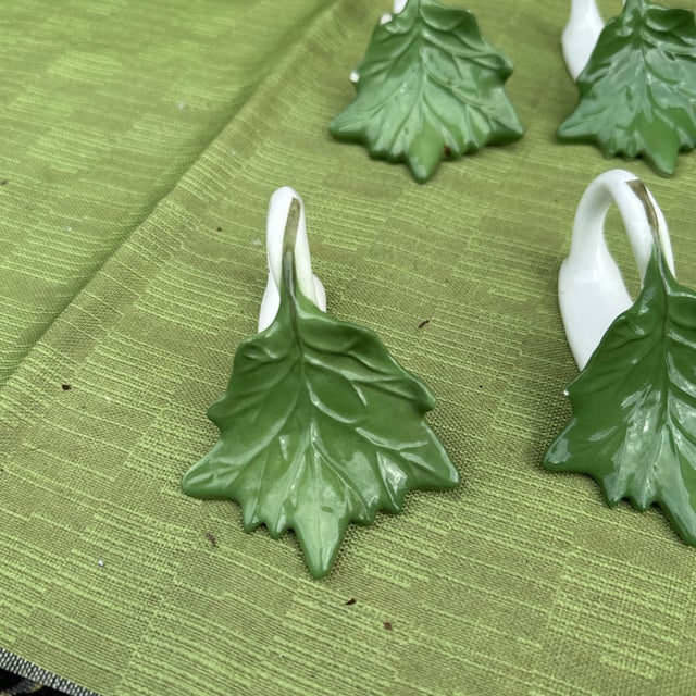 Up for consideration is a beautiful collection of ceramic leaf napkin rings. These would look lovely in your home and they...