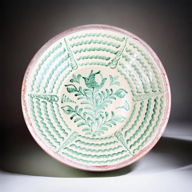 Large Spanish Fajalauza Ceramic Bowl For Sale - Image 9 of 9