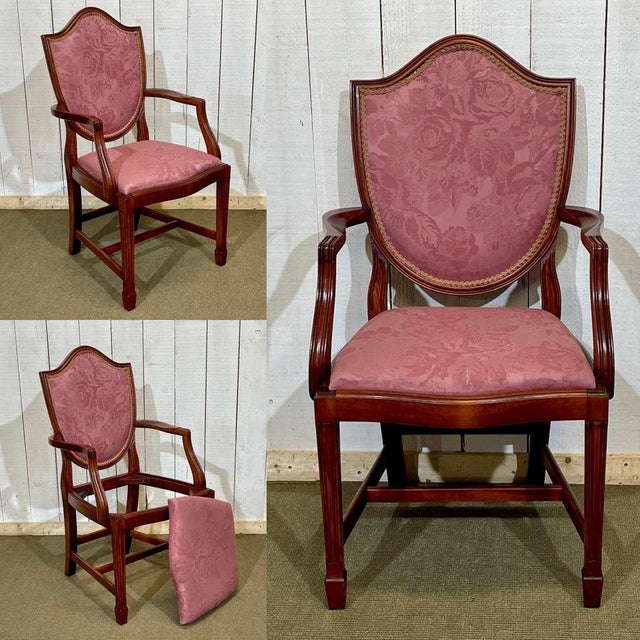 English Mahogany Armchair, 1970s For Sale - Image 12 of 18