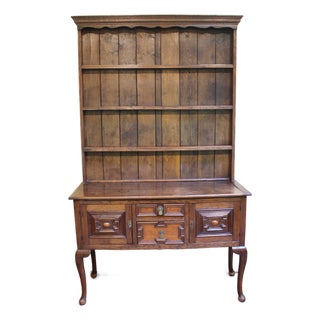 Circa 1860-80 English Queen Anne Style Oak Dresser For Sale