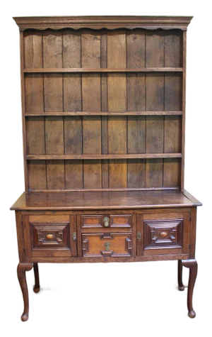 Circa 1860-80 English Queen Anne Style Oak Dresser