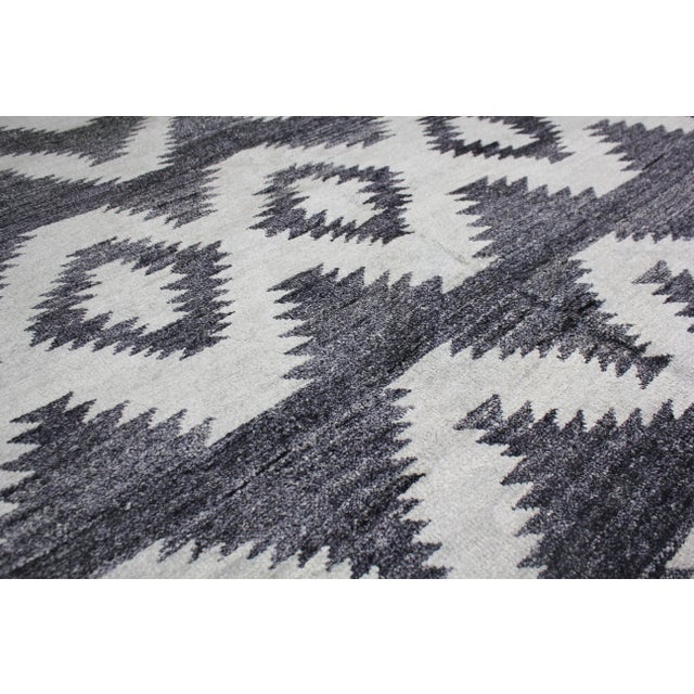 Modern Hand Knotted Bamboo Rug by Aara Rugs Inc. - 12' X 9' For Sale - Image 3 of 4