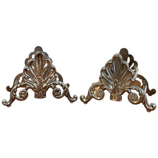 Mid 20th Century French Silver Plated Neoclassical Knife Rests - a Pair For Sale