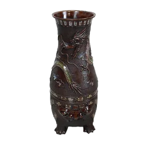 Chinese Copper Cloisonné Vase, Late 19th Century
