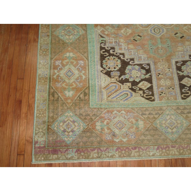 Mid 20th Century Vintage Zabihi Collection Turkish Anatolian Rug - 7'10" x 9'9" For Sale - Image 5 of 10