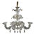 Large Murano Glass and Gold Chandelier For Sale