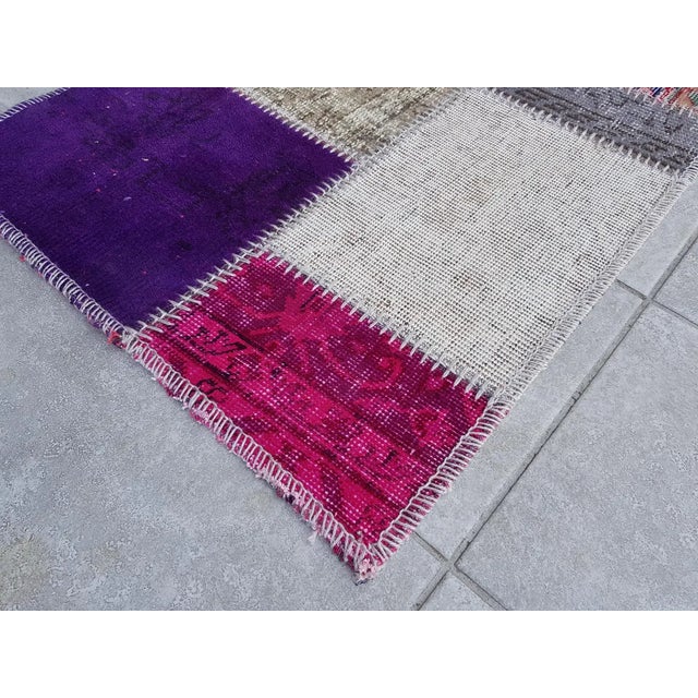 Bohemian Vintage Handmade Runner Rug For Sale - Image 6 of 10