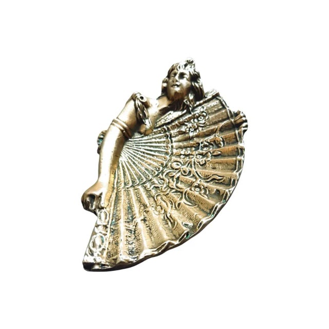 Art Nouveau Brass Tray with Female Figure For Sale - Image 10 of 10