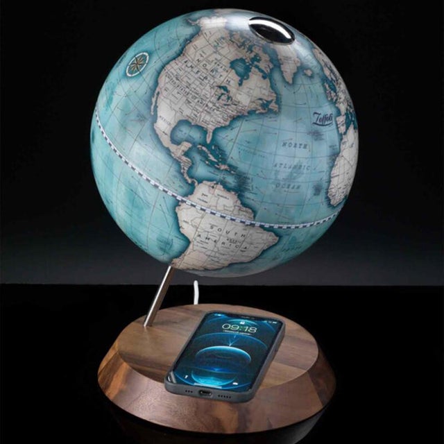 Contemporary Indigo Bridge Globe by Zoffoli Mappamondi For Sale - Image 3 of 8