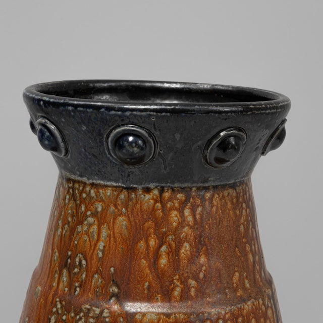 Ceramic 20th Century European Drip Glaze Ceramic Vase For Sale - Image 7 of 18