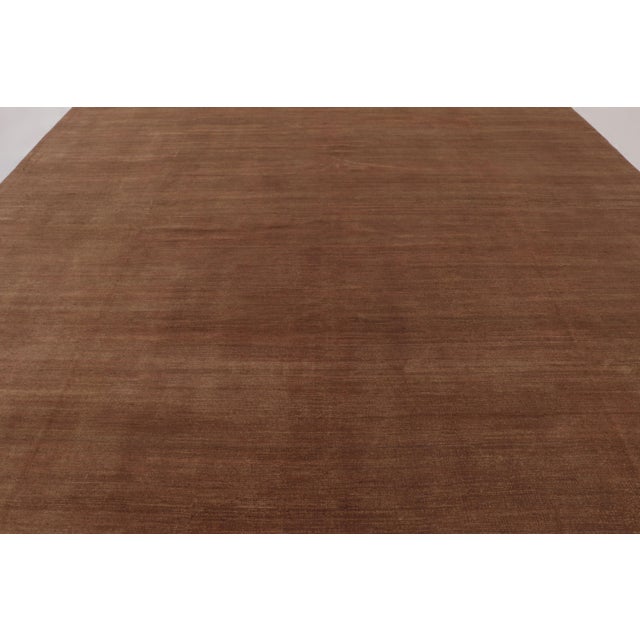 Rug & Kilim Rug & Kilim’s Modern Textural Rug, Rich Tone-on-Tone Beige-Brown and Terracotta For Sale - Image 4 of 8