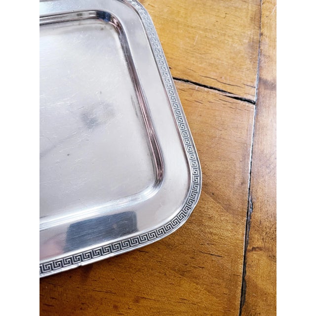 1930s 1937 Silver Tray From the Mayflower Hotel For Sale - Image 5 of 5