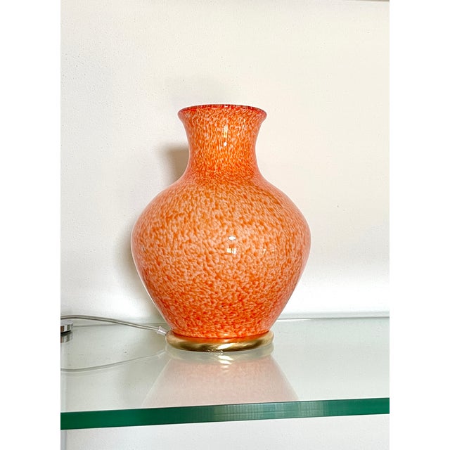 La Murrina Orange Murano Table Lamp from La Murrina, 1990s For Sale - Image 4 of 16