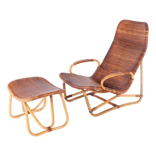 Set of Chaise Lounge and Ottoman by De Yuruzu Yamakawa, 1970s For Sale