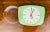 Mid-Century Modern Wall Clock in Pastel Green from PRIM, 1960s For Sale - Image 3 of 8
