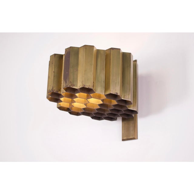 Honeycomb Wall Lamp by Jules Wabbes, 1950s For Sale - Image 12 of 12