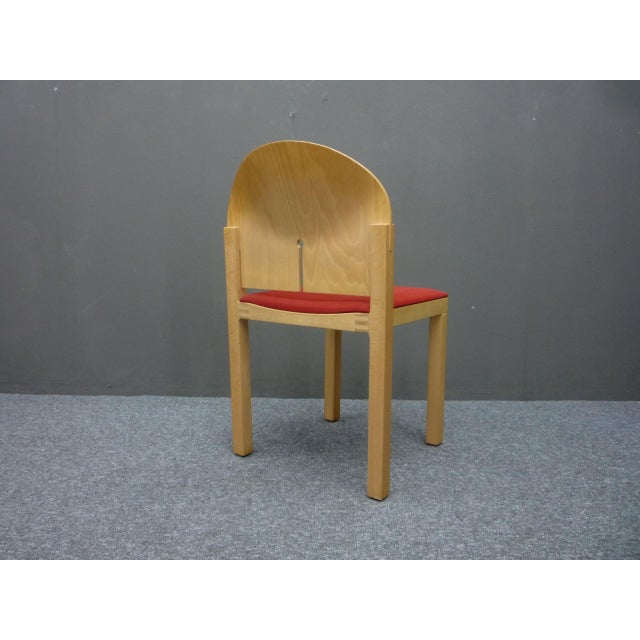 Very nice postmodern chair from the 80s. Designed by Arno Votteler. Material: beech wood and seat covered with a robust...