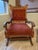 Victorian Antique Late Victorian Quarter Sawn Oak Platform Rocker – Tufted Rust Velvet Accent Rocking Chair For Sale - Image 3 of 10