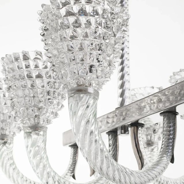 Murano Glass Chandelier by Ercole Barovier For Sale - Image 9 of 12