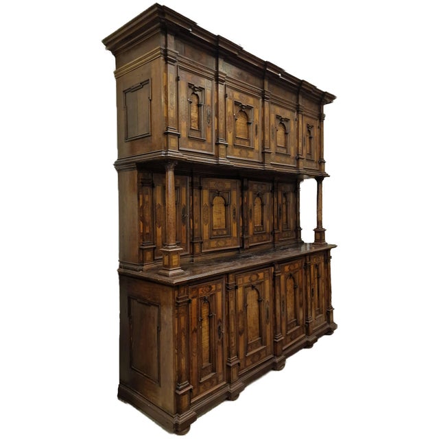 Brown Antique Baroque Cabinet, 1700s For Sale - Image 8 of 8