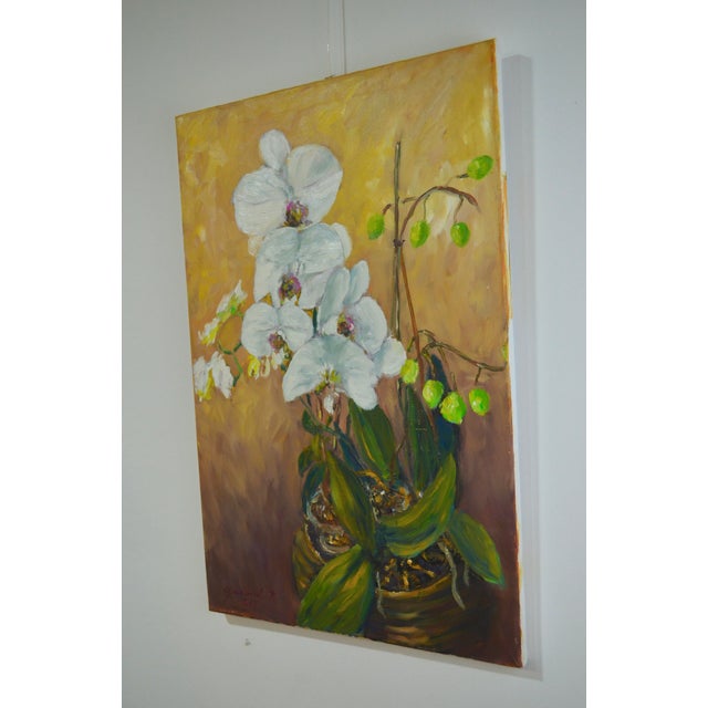 Contemporary Patrice Guiraud, Orchid, 2025, Oil on Canvas For Sale - Image 3 of 7