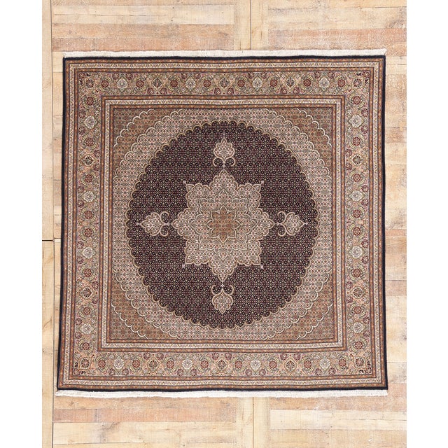 Vintage Persian Tabriz Rug, 06'07 X 06'09 For Sale - Image 10 of 10