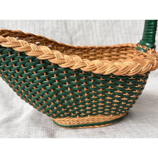 Vintage French Wicker Wine Bottle Holder For Sale - Image 9 of 14