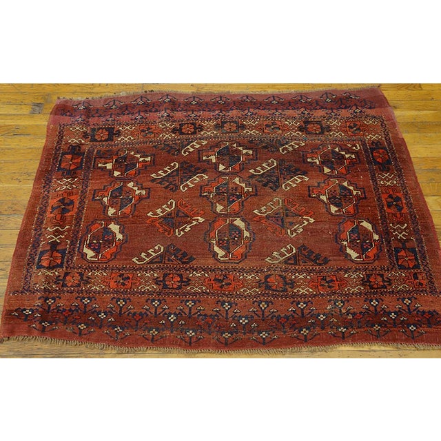 Antique Ersari - Beshir rug, size: 2'10" x 4'5". Antique Ersari - Beshir Russia Knotted Rug, Circa Date: 1890s. This...