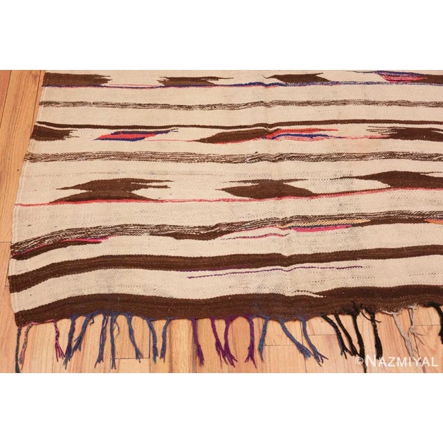 Nazmiyal Collection Tribal Flatweave Vintage Moroccan Kilim Rug For Sale - Image 4 of 6