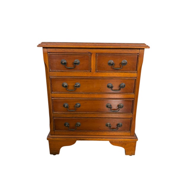 English Vintage Solid Wood Dressers in Yew Wood - Elegant & Functional Storage.